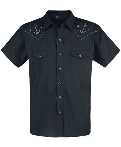 Steady Clothing Anchored Western Overhemd zwart