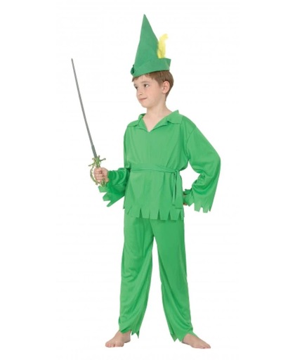Groen Robin kostuum voor jongens 110-122 (5-7 jaar)