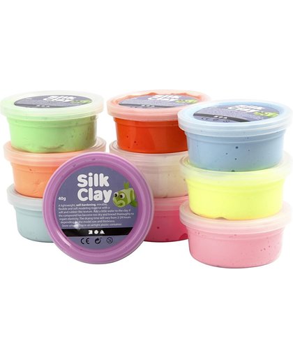 Silk Clay - Klei- Basisset 2 - Set met 10 Kleuren