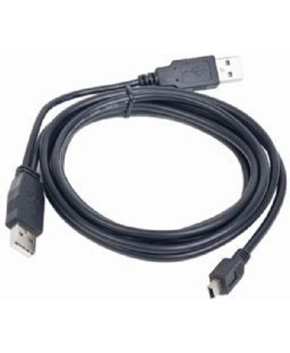 CablExpert CCP-USB22-AM5P-3 - USB-kabel, 2x USB - mini USB (voeding + signaal)