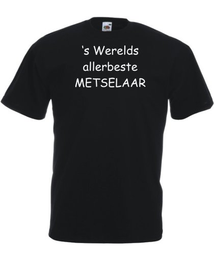 Mijncadeautje T-shirt - 's Werelds beste Metselaar - - unisex - Zwart (maat L)