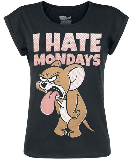 Tom & Jerry I Hate Mondays Girls shirt zwart