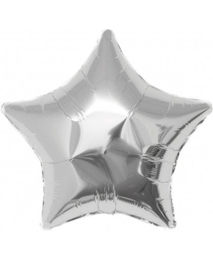 Folieballon Ster zilver 45x45 cm