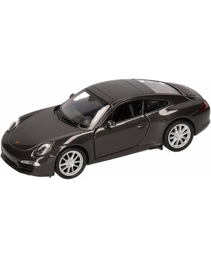 Speelgoed zwarte Porsche 911 Carrera S auto 1:36