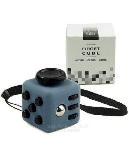 Fidget cube - Friemelkubus blauw/zwart