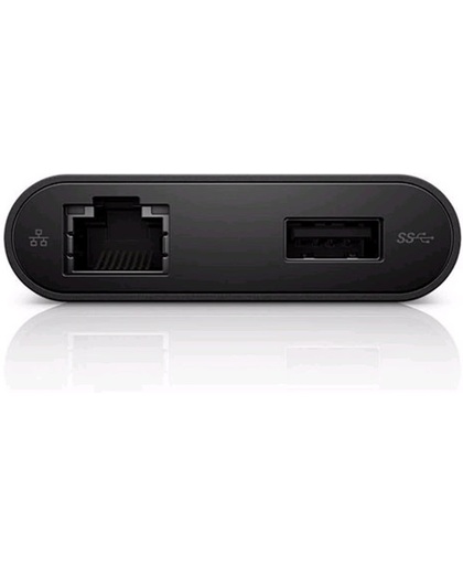 DELL YRPDK USB Type-C HDMI/VGA/Ethernet/USB 3.0 Zwart kabeladapter/verloopstukje