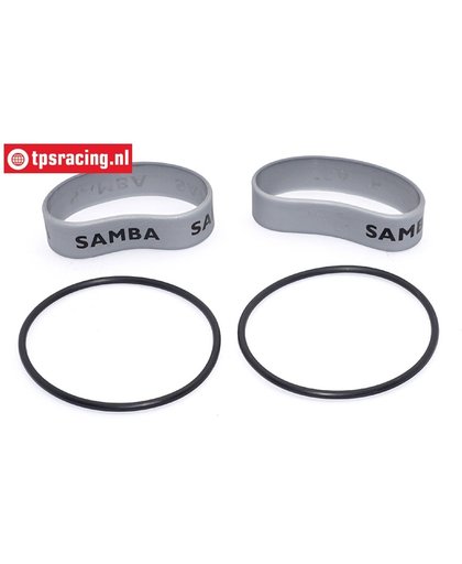 Samba 4811 uitlaat ringen, (Ø60-Ø70), (Zilver), Set
