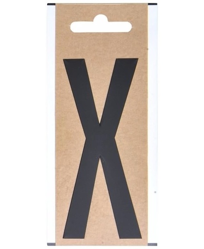 Bootnaam sticker letter X zwart 10 cm
