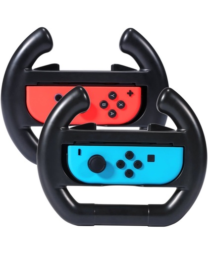 Shop4 - Nintendo Switch - Joy-Con Stuur Set van 2 Wheels Zwart