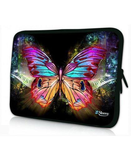 Sleevy 13.3 laptophoes gekleurde vlinder