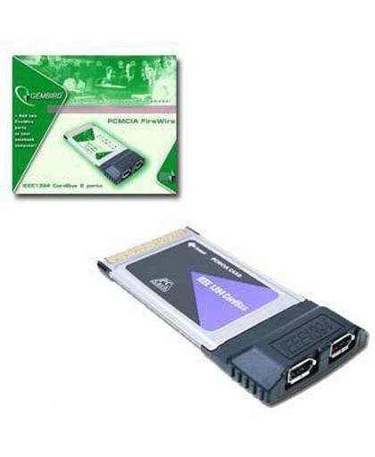PCMCIA-FW2 FireWire CardBus PCMCIA kaart 2 FireWire poorten