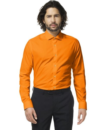 OppoSuits The Orange Overhemd voor Heren (Oranje) - Zakelijke en Vrijetijds Overhemden voor Mannen, Meerdere Kleuren Beschikbaar