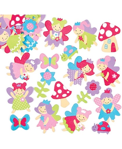 Foam stickers elfjes - knutselspullen vor kinderen scrapbooking verfraaiing voor het maken van kaarten en decoraties (120 stuks)