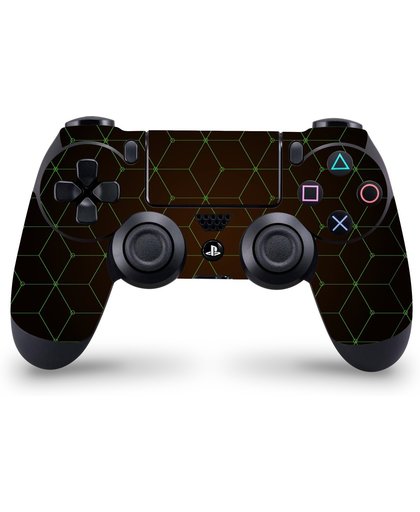 Playstation 4 Controller Skin Hexagon Licht Groen- PS4 Controller Sticker
