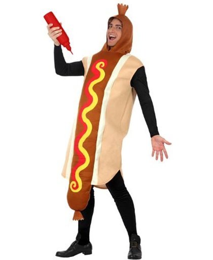 Hotdog-kostuum voor volwassenen - Verkleedkleding - One size