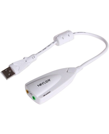 Ninzer Externe USB Geluidskaart Audio Adapter 7.1 | Wit