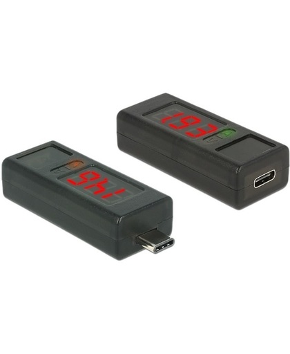 DeLOCK 65688 USB-C USB-C Zwart kabeladapter/verloopstukje
