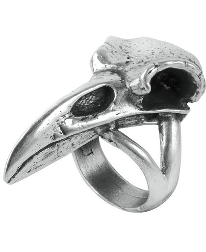 Alchemy Gothic Raven Skull Ring st.