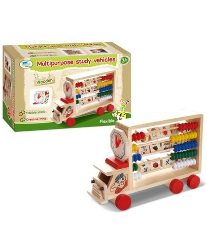 Houten vrachtwagen - Educatief houten speelgoed