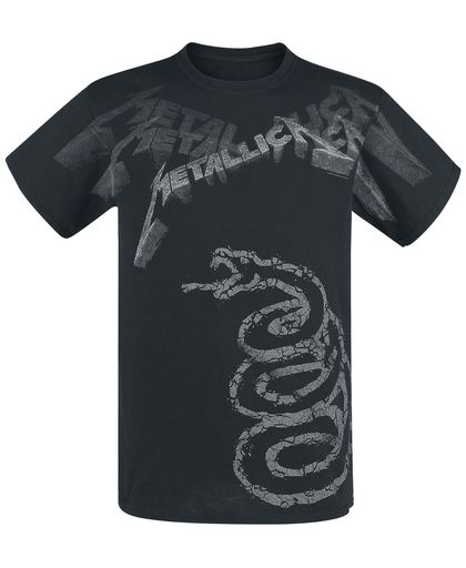 Metallica Black Album Faded T-shirt zwart