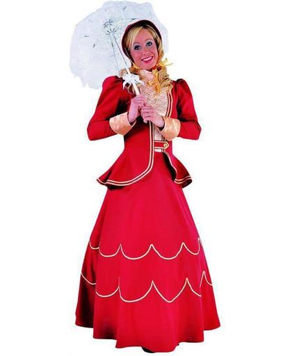 Charles Dickens jurk | Verkleedkleding dames rood maat M (38-40)