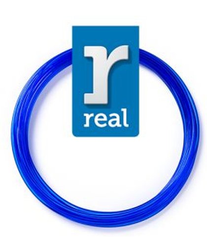 10m High-quality PETG 3D-pen Filament van Real Filament kleur doorzichtig blauw
