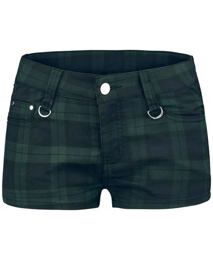 Banned Tartan Shorts Girls broek (kort) zwart-groen