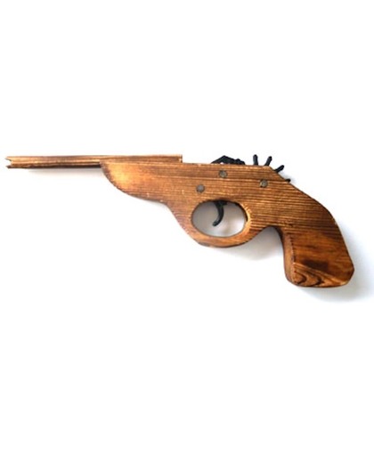 Elastiekjes Pistool Colt 45 van hout
