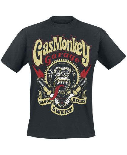 Gas Monkey Garage Lightning Bolt T-shirt zwart