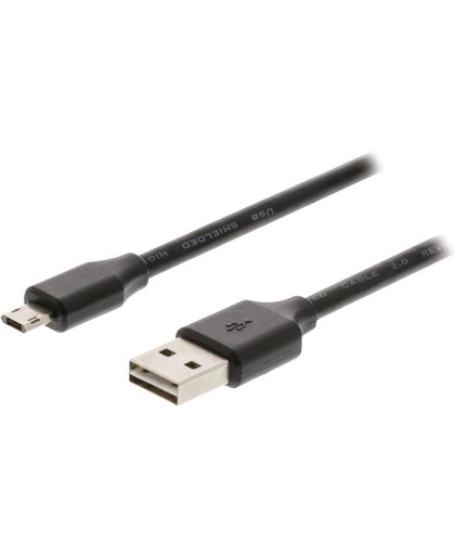 Valueline VLMP60510B2.00 USB 2.0-kabel USB A male - omkeerbaar Micro-USB