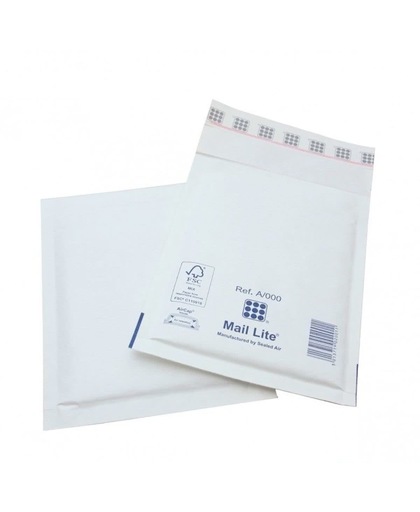 Mail Lite A/000 luchtkussenenveloppen 110x160mm. wit (100st)