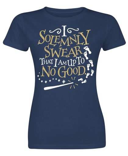Harry Potter Solemnly Swear Girls shirt navy