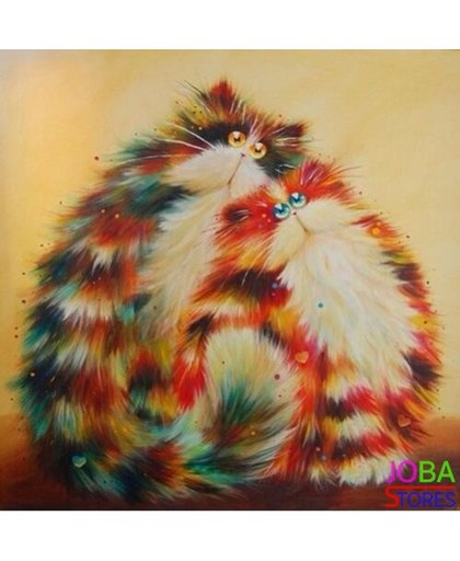 Diamond Painting "JobaStores®" Crazy Cats 08 30x30 (FULL)