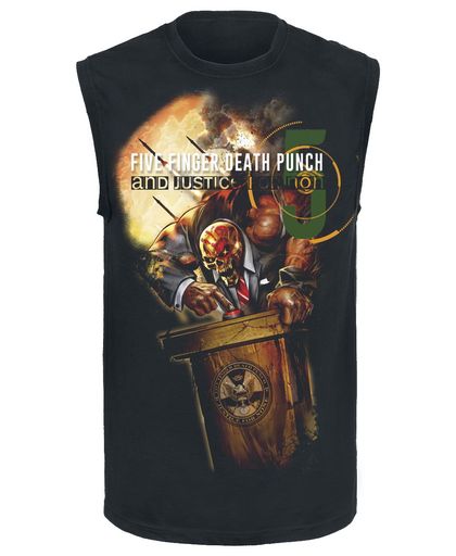 Five Finger Death Punch And justice for none Tanktop zwart