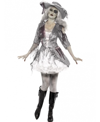 Halloween Dames spook piraat kostuum 44-46 (l)