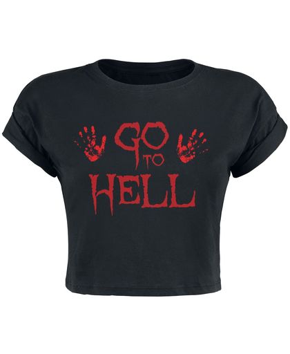 Go To Hell Cropped Top Girls top zwart