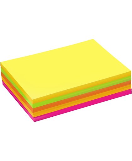 Neon karton, A5 15x21 cm, kleuren assorti, 60 assorti vel