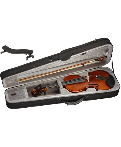 Leonardo 4-4 viool met softcase, schoudersteun, strijkstok en hars