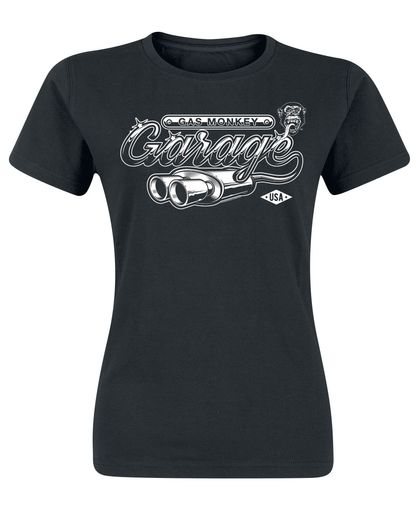 Gas Monkey Garage Garage Exhaust Girls shirt zwart