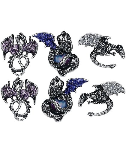 Blackheart Dragon Earrings Oorstekers, per paar standaard