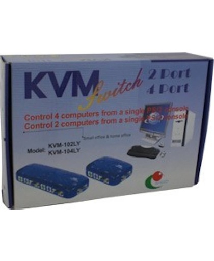2 Poort Automatische KVM Switch YPK002