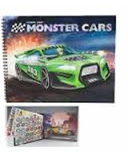 Monster Cars Kleurboek met stickers en voorbeelden