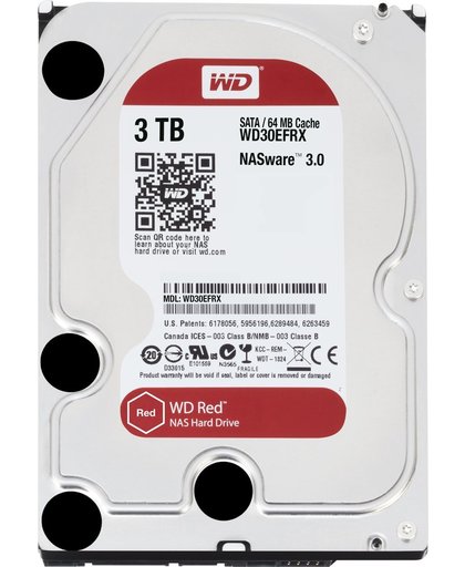 Western Digital Red HDD 3000GB SATA III interne harde schijf
