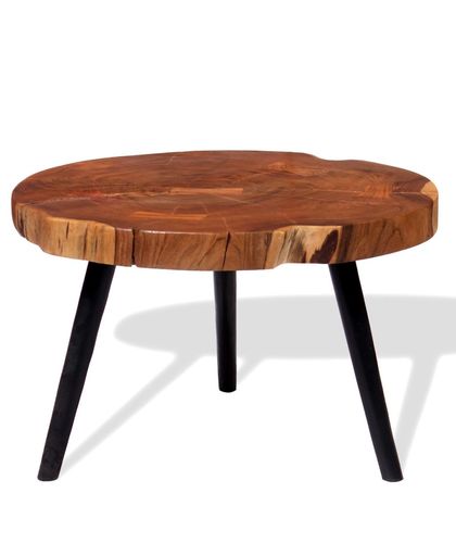 vidaXL Boomstam salontafel massief acaciahout (55-60)x40 cm