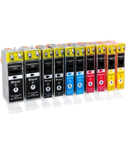 Merkloos – Inktcartridge / Alternatief voor de Compatible Brother LC985 set 10 stuks 4 x bk en 6 stuks kleur