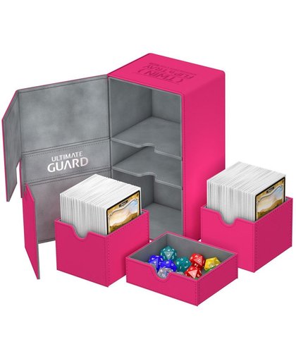 Ultimate Guard Twin Flip´n´Tray Deck Case 200+ Standard Size XenoSkin™ Pink