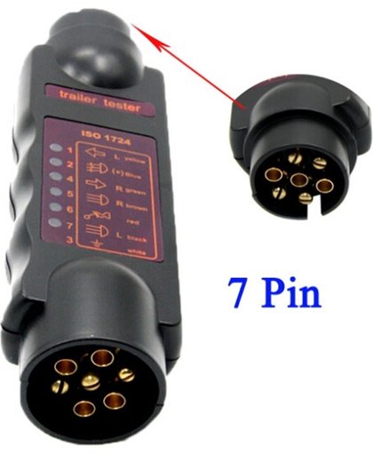 Trailer Circuit Tester 7 Pins LED Scanner Caravan Aanhanger Foutmeldingen snel aflezen