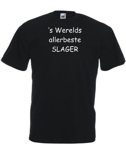 Mijncadeautje T-shirt - 's Werelds beste Slager - - unisex - Zwart (maat XL)