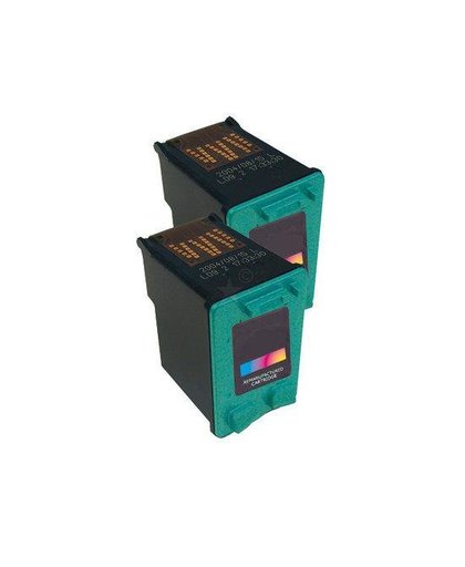 Merkloos   Inktcartridge / Alternatief voor de Dubbelpack cartridges voor printer HP C9363A nr.344 2x kleur