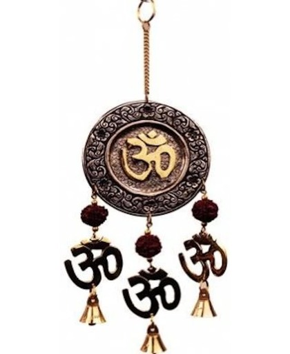 Bellen decoratie met Rudraksha en OHM symbolen